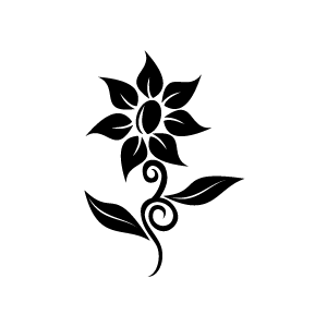 Flower Clip Art Black and White Logo - Clip Art Flower Black And White Clipart Image