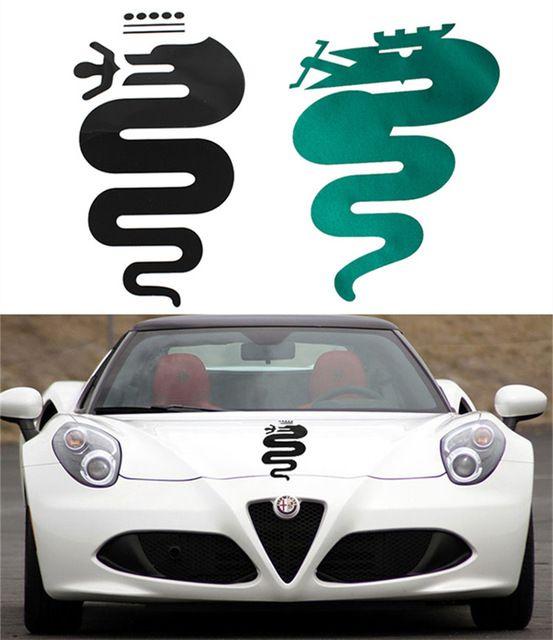 Cross and Snake Car Logo - 10x 20x35CM ALFA ROMEO Decal Stickers High Temp red cross Logo