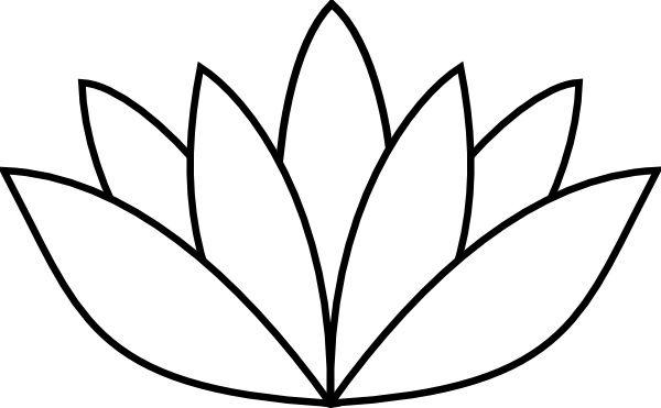 Flower Clip Art Black and White Logo - White Lotus Flower clip art Free vector in Open office drawing svg ...