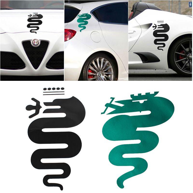 Cross and Snake Car Logo - Find More Stickers Information about 1x 20x35CM ALFA ROMEO Decal
