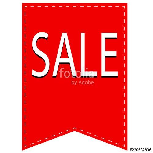 White with Red Background Logo - sale product red label on white background. flat style. sale label ...