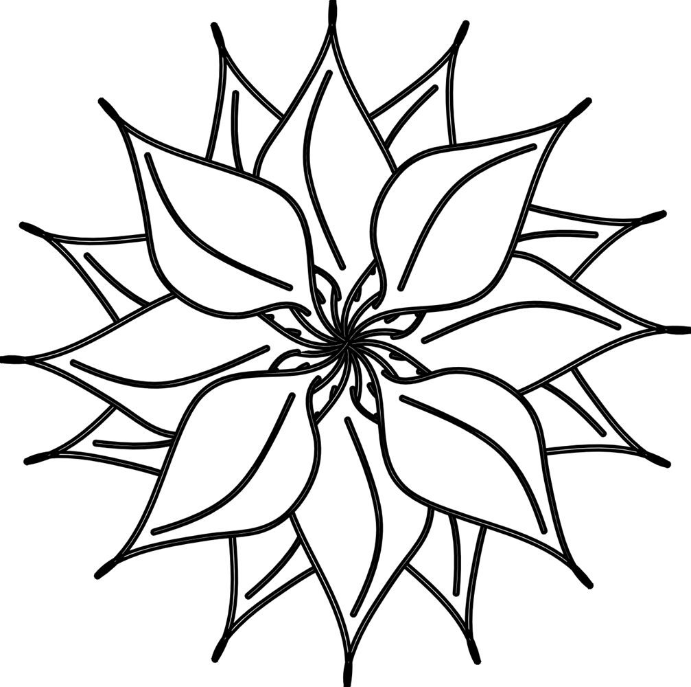 Flower Clip Art Black and White Logo - Flower Black And White Transparent PNG Picture Icon and PNG