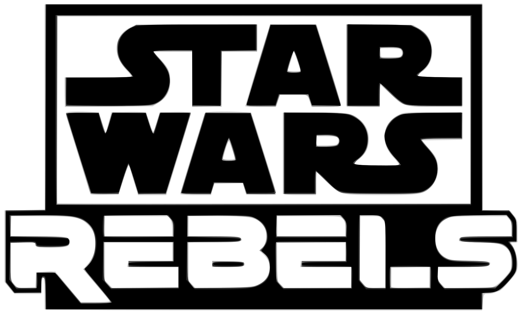 Black White Rebels Logo - Logo Star Wars Rebels schwarz.svg