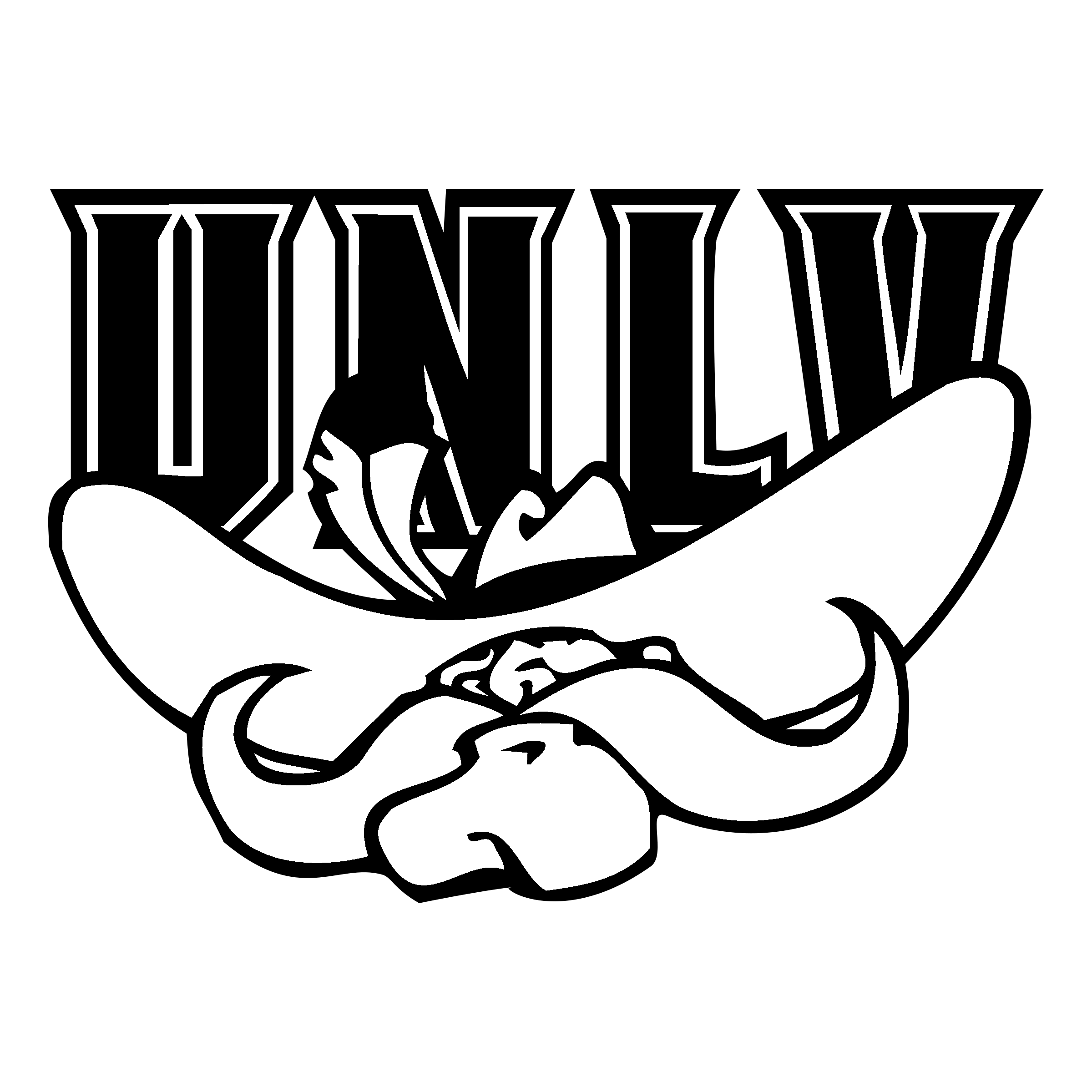 Black White Rebels Logo - UNLV Rebels Logo PNG Transparent & SVG Vector