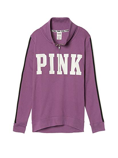 Victoria's Secret Pink Clothing Logo - Victoria's Secret PINK Logo High /Low Half Jacket Mauve mist