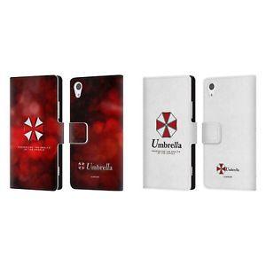 Sony Phone Logo - OFFICIAL RESIDENT EVIL LOGO LEATHER BOOK WALLET CASE COVER FOR SONY