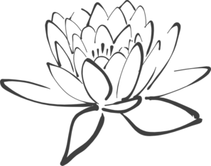 Flower Clip Art Black and White Logo - Clip Art Black And White Lotus Flower Clipart
