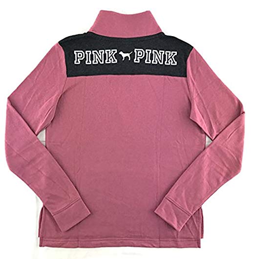 Victoria's Secret Pink Clothing Logo - Victoria's Secret Pink Perfect Quarter Zip Sweatshirt
