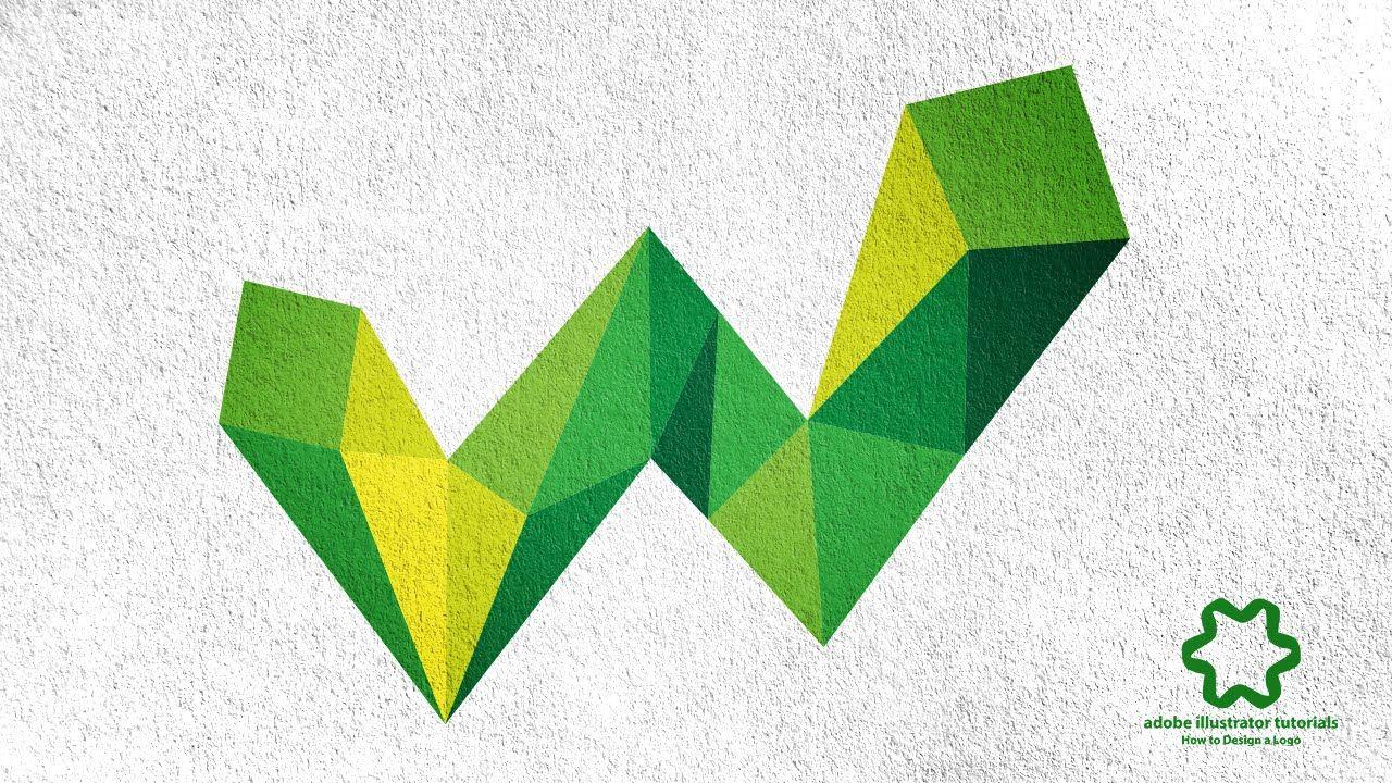 Green Polygon Logo - Adobe Illustrator CC Tutorial For Beginners / 3D Polygon Letter Logo
