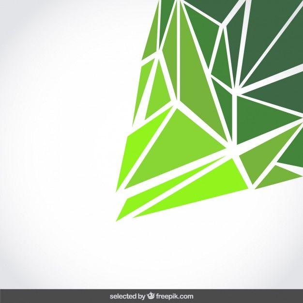 Green Polygon Logo - Background made with green polygons Vector