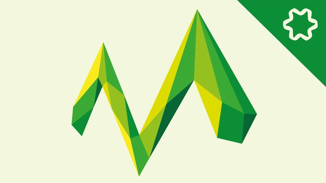 Green Polygon Logo - Custom Polygon / LowPoly Letter Logo Design in Adobe illustrator CC ...
