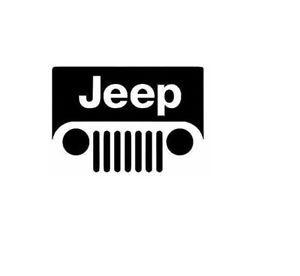 Jeep White Logo - JEEP Hood Die cut Vinyl Decal - 4x4 SUV car Logo Car Window Sticker ...
