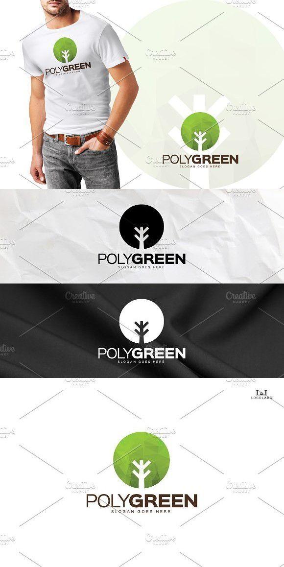 Green Polygon Logo - Poly Green Logo. Polygon Design. Green logo, Logos