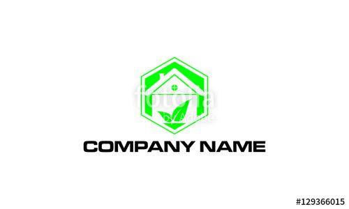 Green Polygon Logo - Polygon And Green Home Company Logo Stock Image And Royalty Free