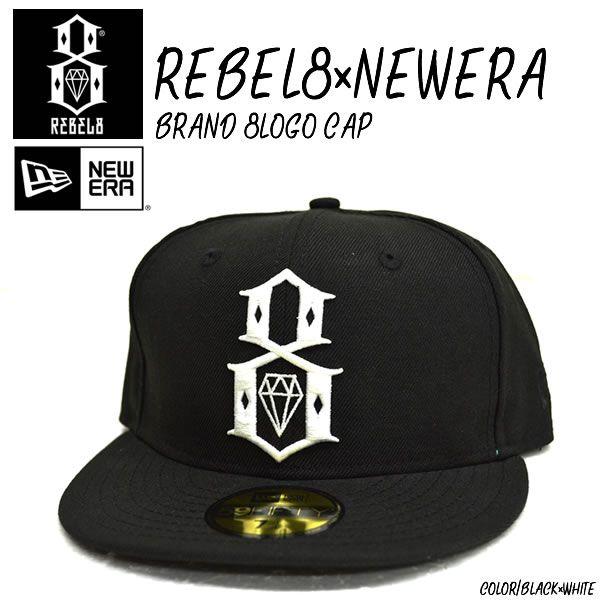 Black White Rebels Logo - badass: REBEL 8 liberate Cap NEWERA 59FIF EIGHT LOGO CAP new era