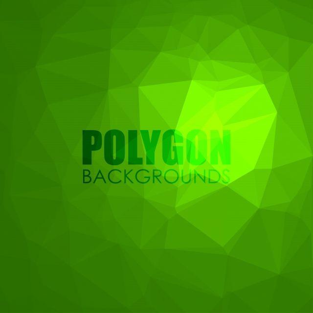 Green Polygon Logo - Polygonal Background Of Shades Of Green, Polygon, Background