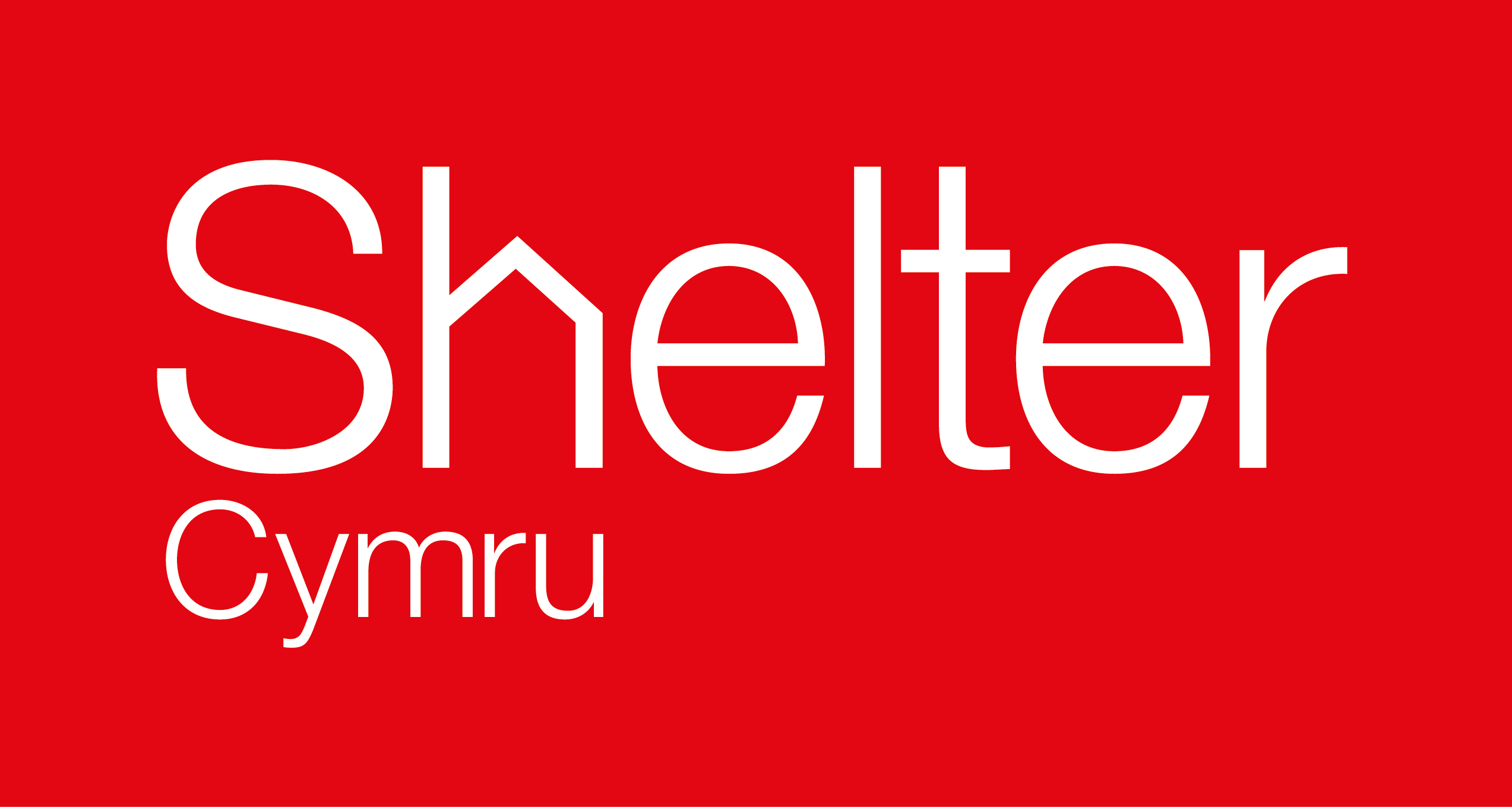 White with Red Background Logo - Shelter Cymru logo - white on red background - Shelter Cymru