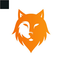 Orange Wolf Logo - Half Wolf Logo Template | Codester