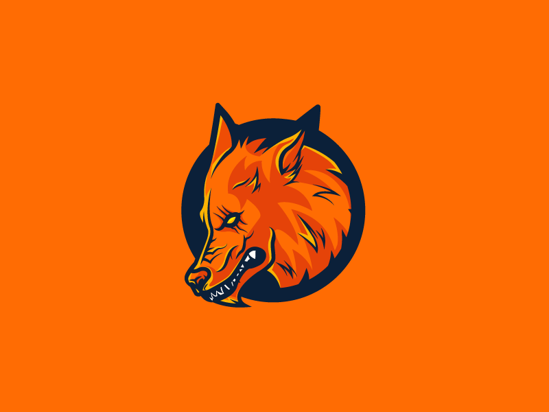 Orange Wolf Logo - Hell Wolf — Mascot Logo by Tylor C. Benedetto | Dribbble | Dribbble