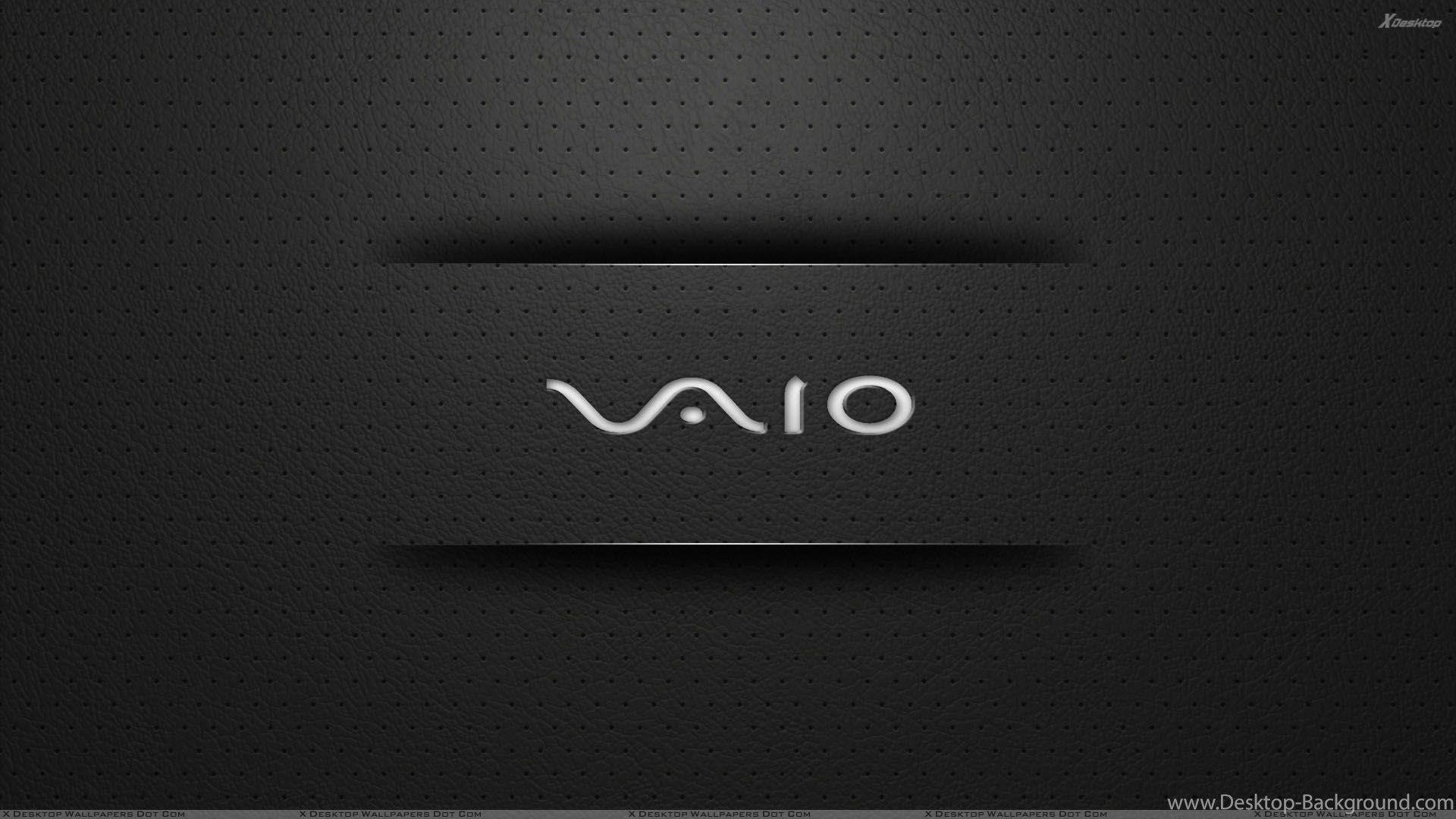 Vaio Logo - Sony Vaio LoGo On Black Dotted Background Wallpaper Desktop Background