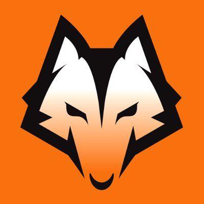 Orange Wolf Logo - Sticker Wolf