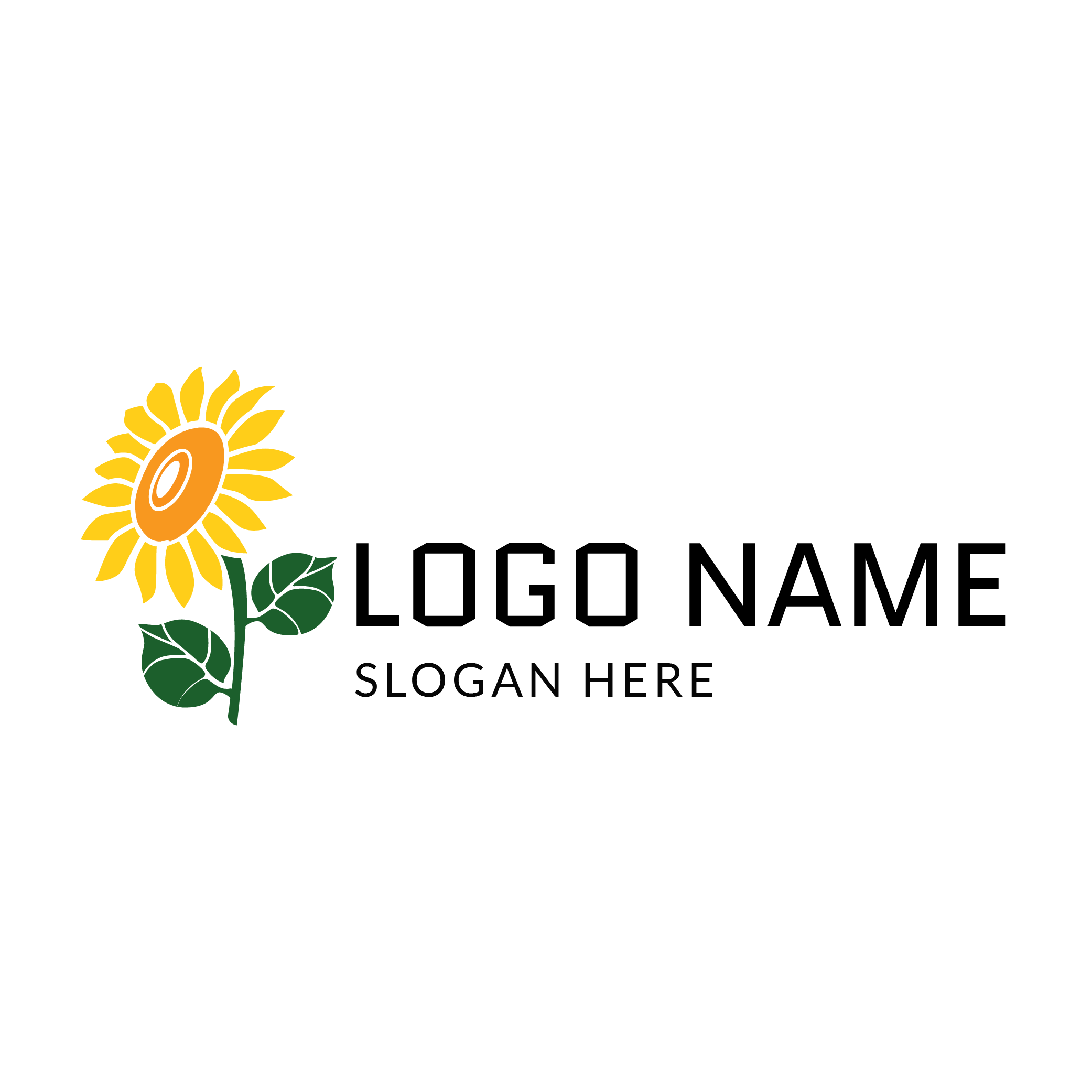 Sunflower Logo - Sunflower Logo Design | Flower Logos | Logo design, Logo design ...