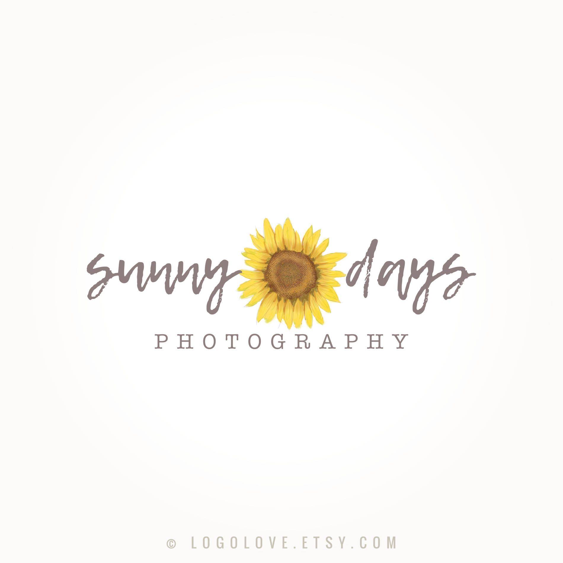 Sunflower Logo - Sunflower Logo Design Sun Flower Logo Photography Logo | Etsy