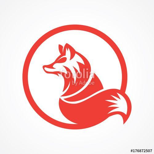 Orange Wolf Logo - orange elegant wolf logo in circle