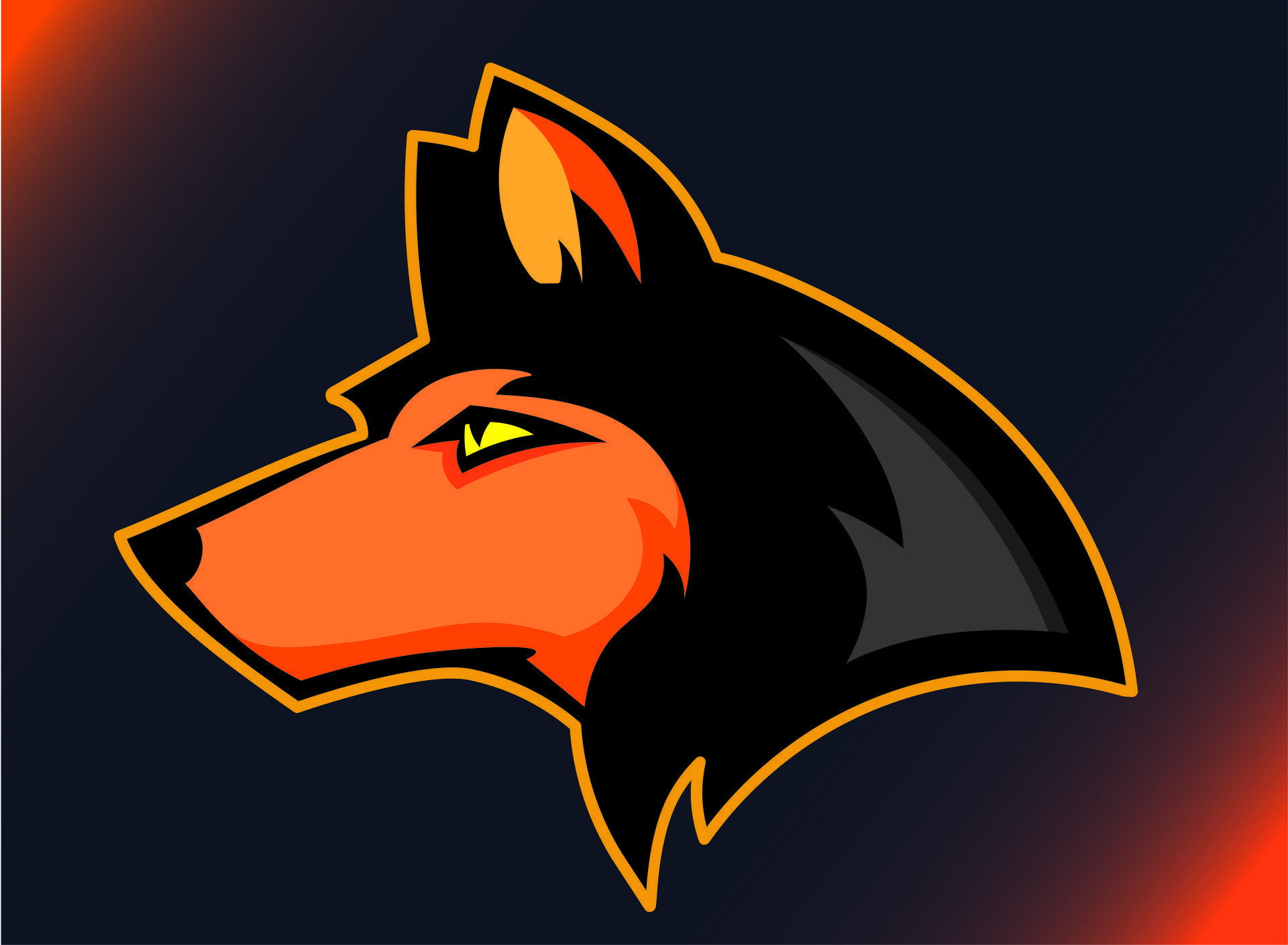 Orange Wolf Logo - ArtStation - Wolf Logo, Ruchila Maditha