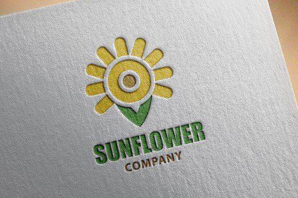 Sunflower Logo - Sunflower Logo Logo Templates Creative Market