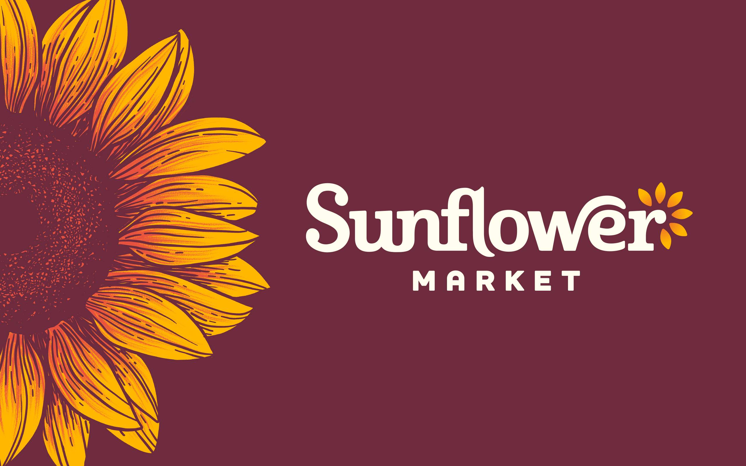Sunflower Logo - Sunflower Market - Anthem Branding