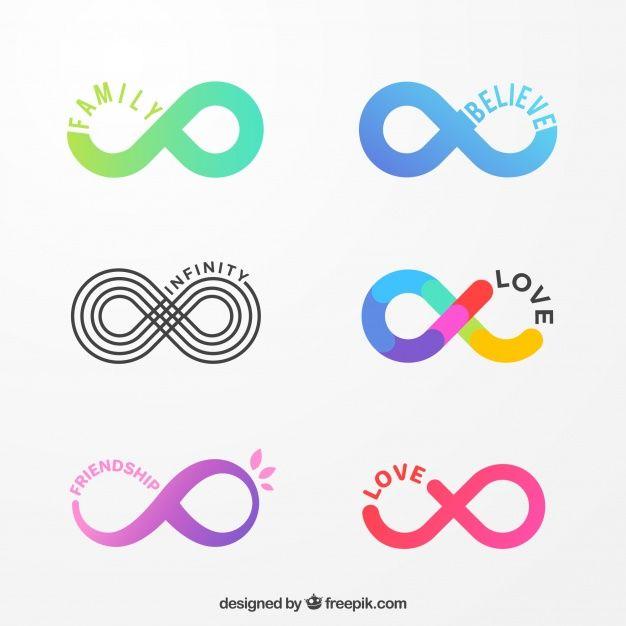 Infinity Logo - Colorful infinity symbol collection Vector | Free Download