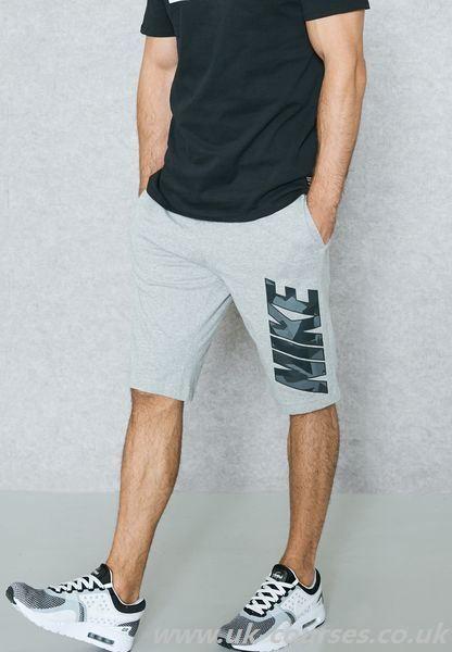 Grey Nike Logo - Exceptional Nike Logo Jersey Shorts - 94469 - Men Shorts - Grey ...