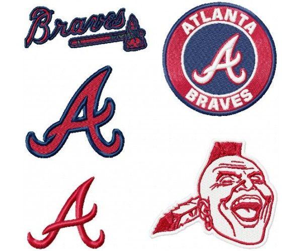 Atlanta Braves Logo - Atlanta Braves logo machine embroidery design for instant download