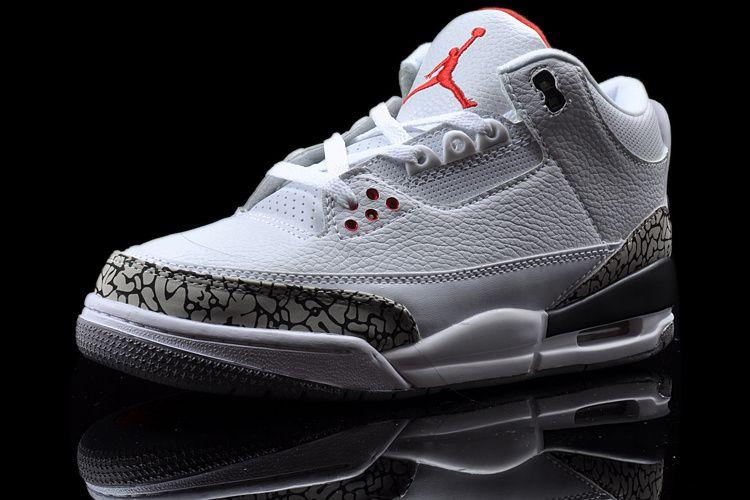 Grey Nike Logo - jordan shoes online sales, New Air Jordan 3 White Grey Nike Logo ...