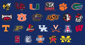 All College Football Team Logo - college logos clip art. collage team logos. Collge teams. College