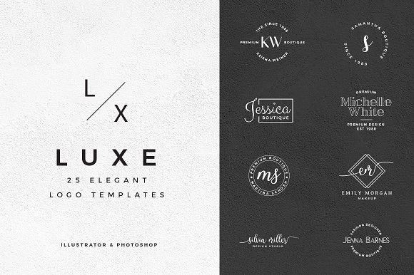Elegant Logo - Luxe 25 Elegant Logo Templates ~ Logo Templates ~ Creative Market