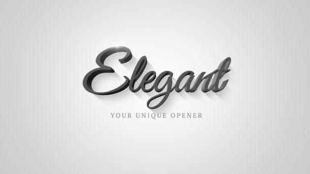 Elegant Logo - Technical Elegant Logo 3D Opener