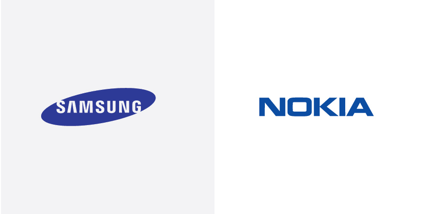 Samsung New Brand Logo - Our London office swaps the colours of famous logos - Brand Colour Swap