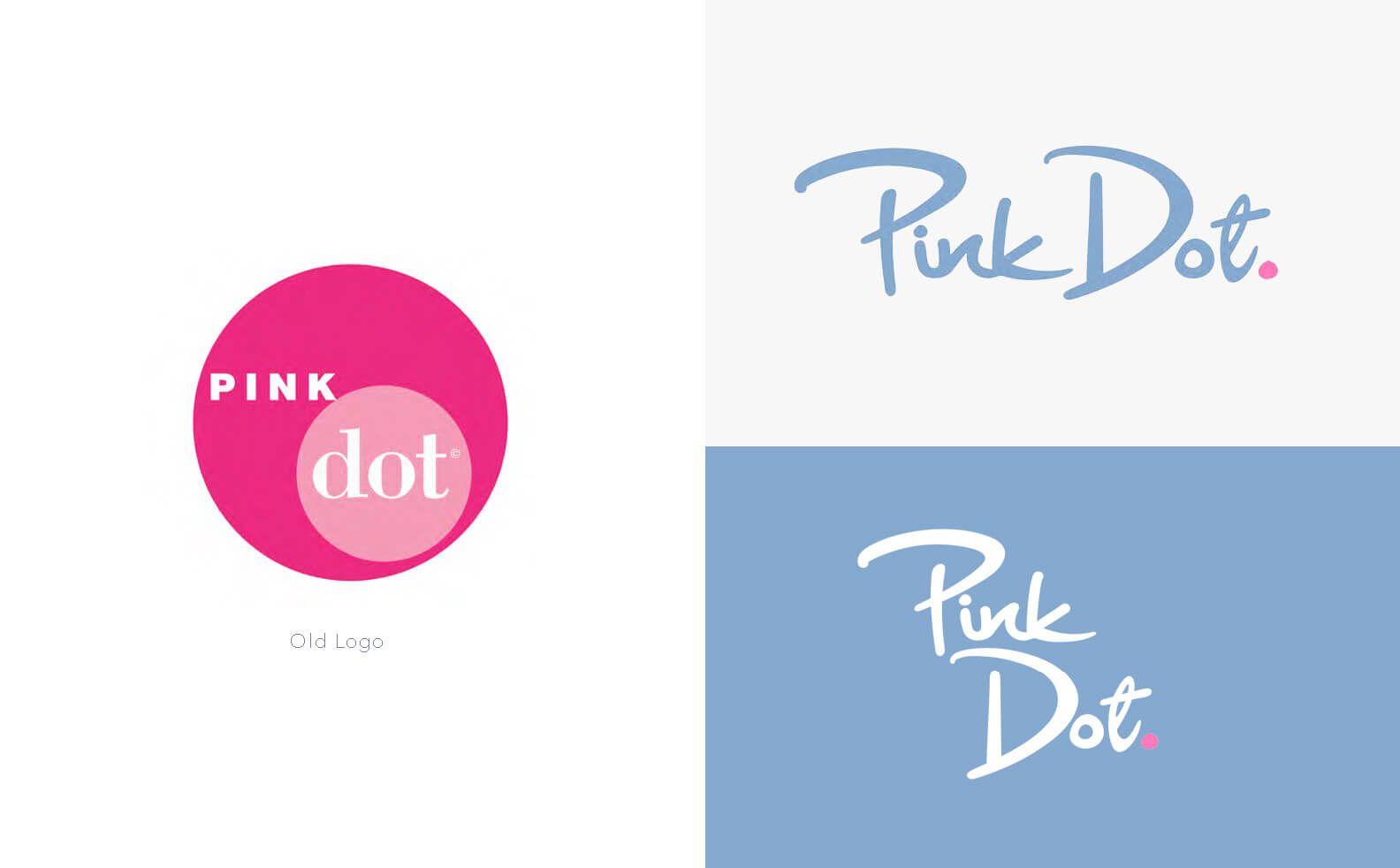 Blue and Pink Dot Logo - T R U F F L › Pink Dot