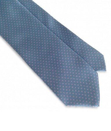 Blue and Pink Dot Logo - Pale Blue & Pink Dot Geometric Printed Silk Tie 'Summer Winds ...