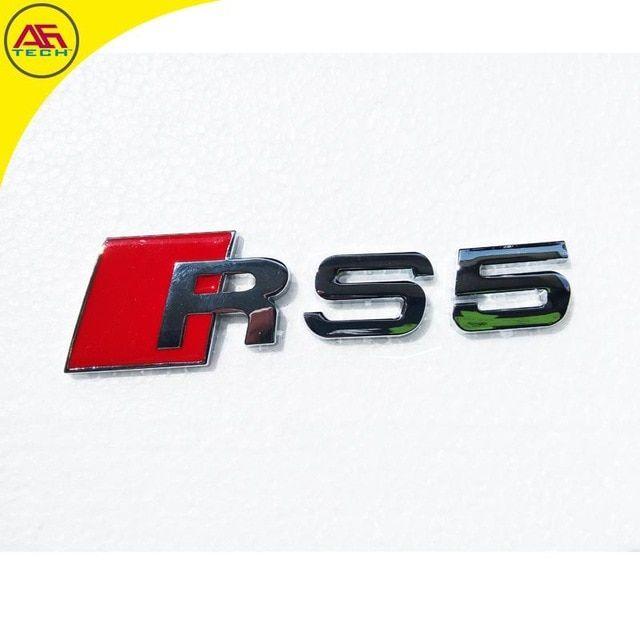 Audi RS5 Logo - Free shipping ABS Plastic+ red RS5 design logo RS5 emblem RS5 style