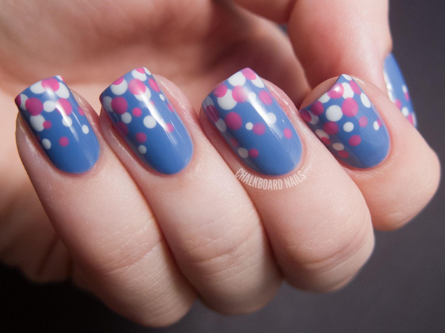 Blue and Pink Dot Logo - Blue and pink gradient dots (+ Tutorial) | Chalkboard Nails | Nail ...