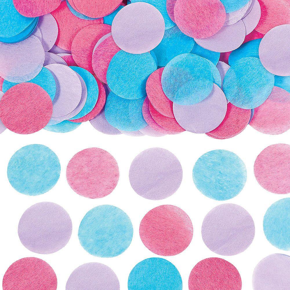 Blue and Pink Dot Logo - Blue, Pink & Purple Dots Tissue Paper Confetti 0.8oz | Party City