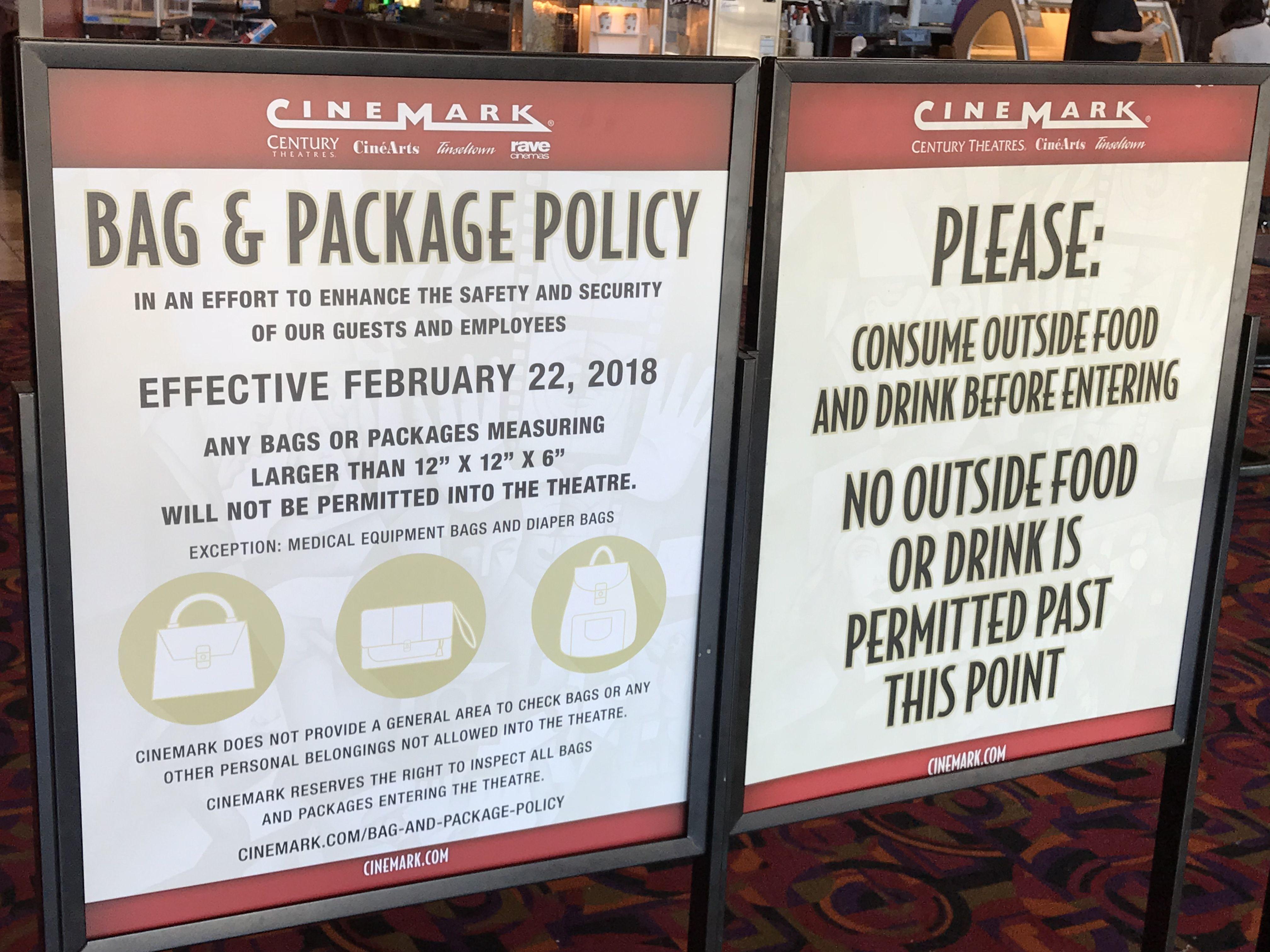 Century Cinemark Logo - Cinemark bans large bags at its theaters