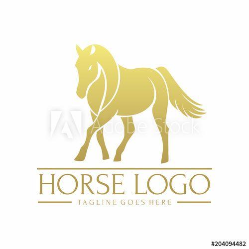 Gold Horse Logo - Gold Horse Logo Vector Element Symbol this stock vector