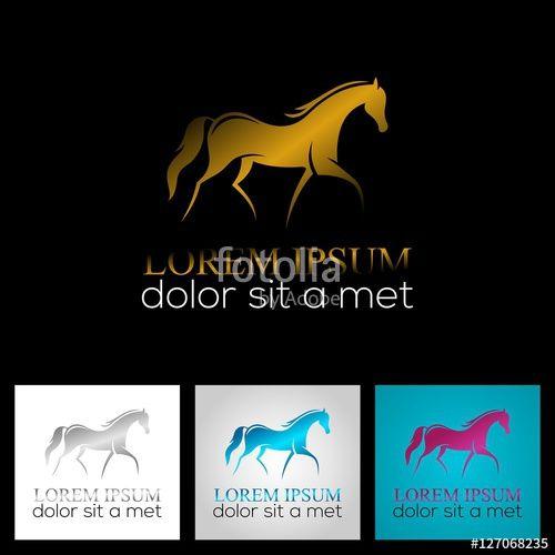 Gold Horse Logo - Gold Horse Head Drawing Abstract Logo Stock Image And Royalty Free