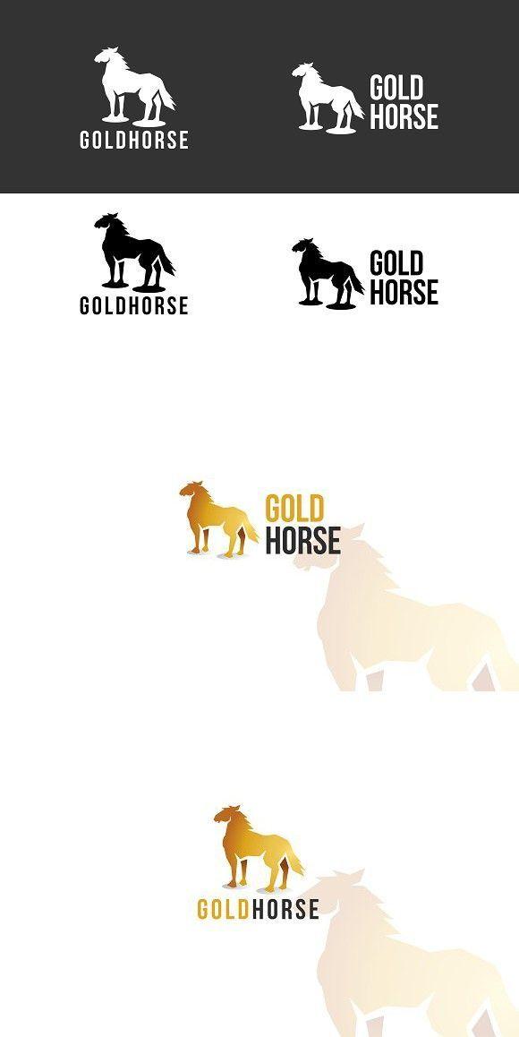 Gold Horse Logo - Gold Horse Logo Template | Horse Design | Pinterest | Horse logo ...