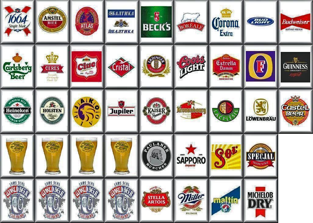 Beer Brand Logo - Beers” tileset for Kyodai Mahjongg | Mahjongg