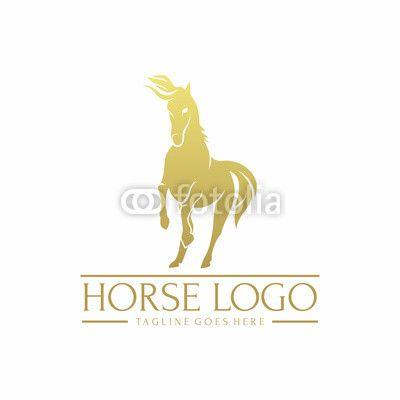 Gold Horse Logo - Gold Horse Logo Vector Element Symbol. Buy Photo. AP Image